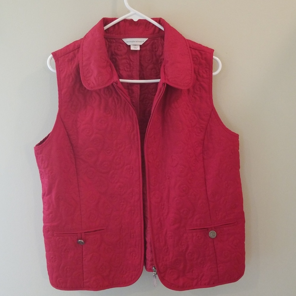 Vest, zipper front, quilted
